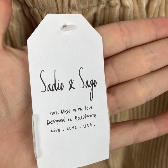 Anthropologie Sadie & Sage Do Si Dos Cord Pants - Beige - Size Small - Picture 8 of 12